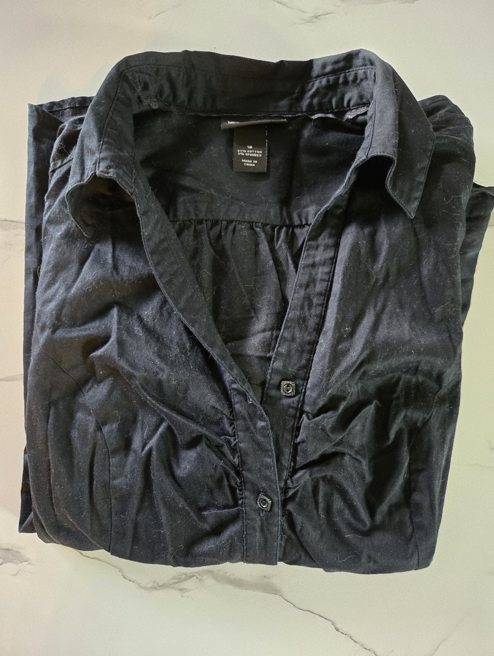 Lane Bryant Black Collared Shirt - Picture 5 of 6